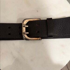 Black express leather belt